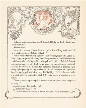 ALPHONSE MUCHA (1860-1930).  ANDELICEK Z BAROKU. Book. 1929. 10¼x8¼ inches, 26x21½ cm. J. Otto, Prague.